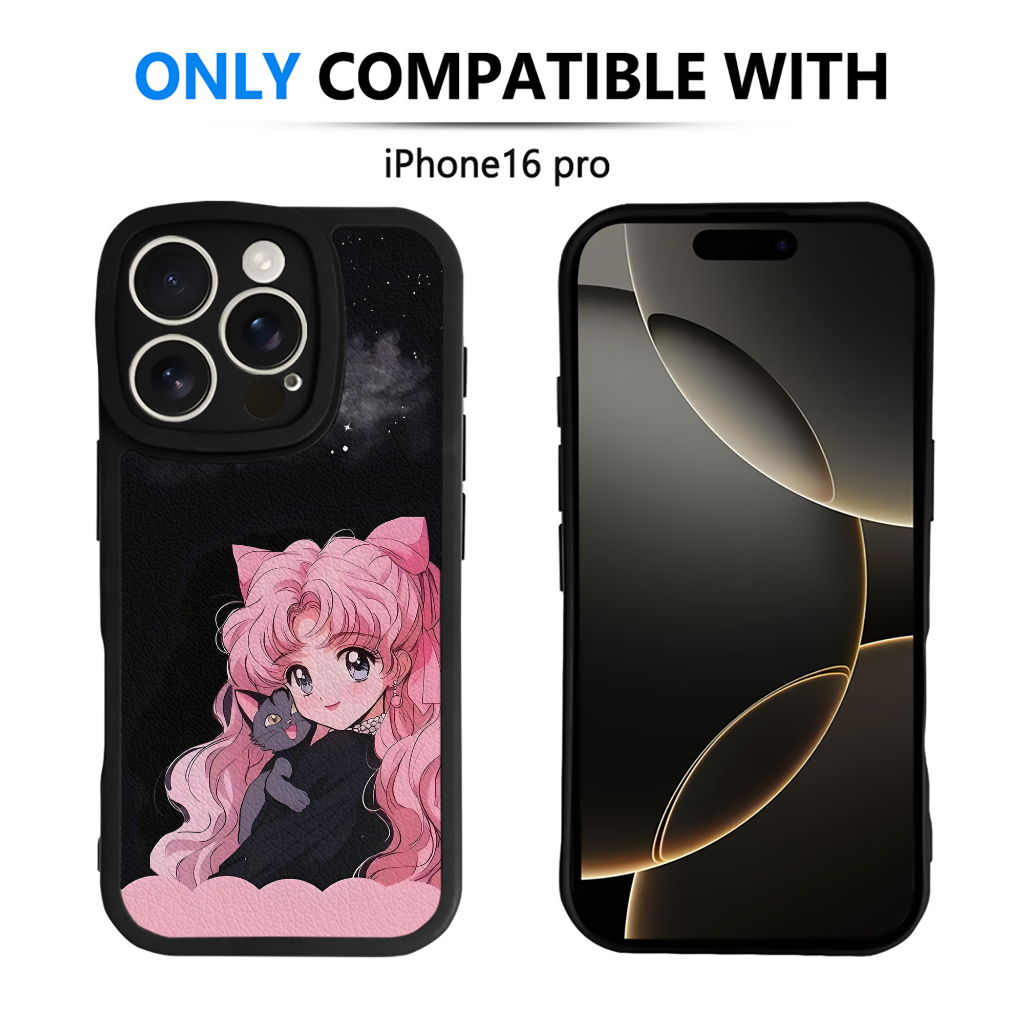 （画像用） 美少女戦士セーラームーン Sailor Moon 【iPhone 16シリーズ対応】シリコンスマホケース（レザー調） 材質：シリコン